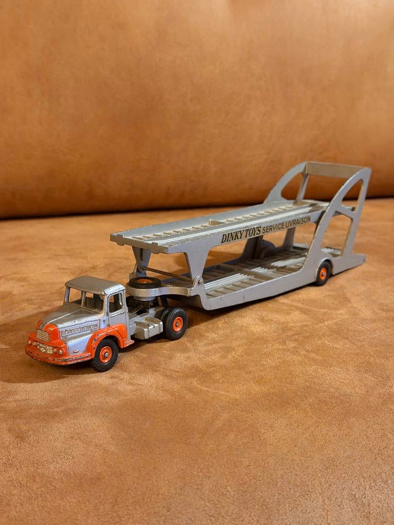 Vintage Dinky Toys 39A/894 Unic Boillot Autotransporter, Ophalen of Verzenden, Gebruikt, Bus of Vrachtwagen, Dinky Toys