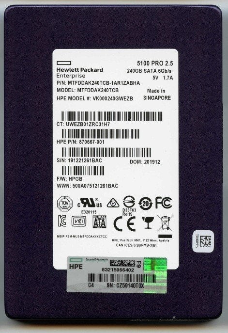 HP 240GB 2.5 inch SSD (Pro 5100) – Ideaal voor laptop of PC, Intern, Verzenden, Zo goed als nieuw, HP