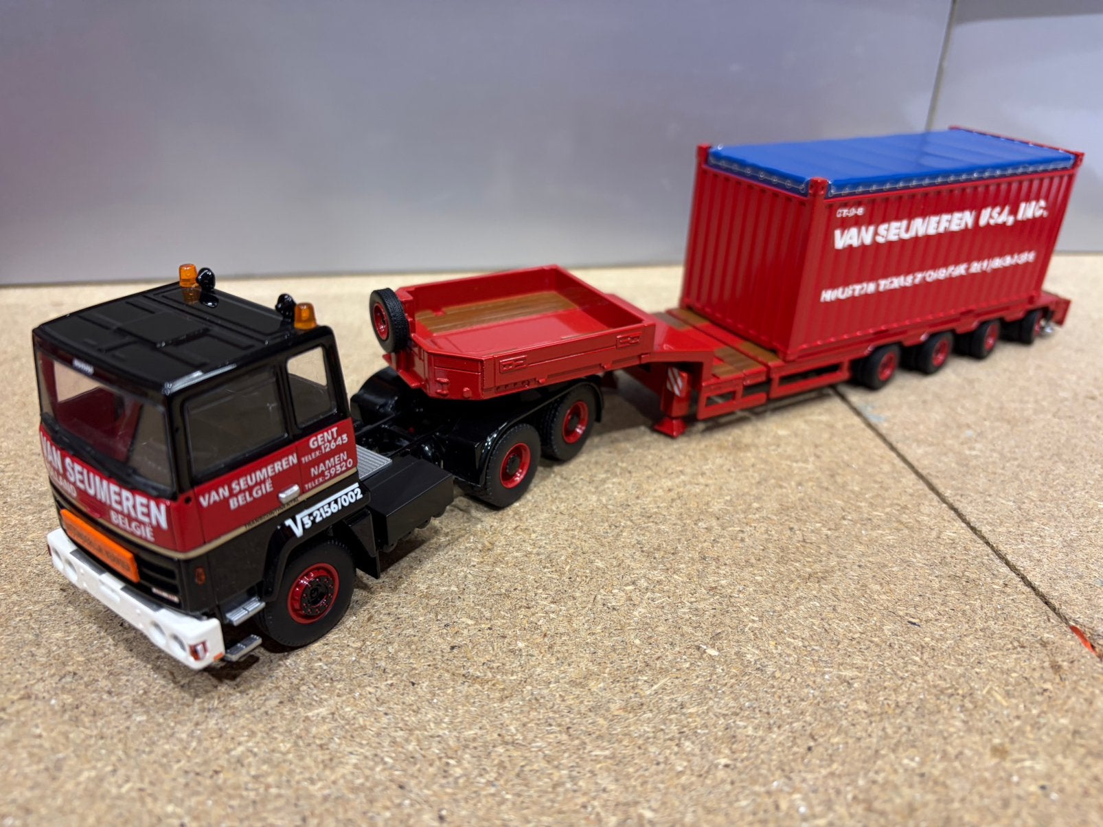 TEKNO VAN SEUMEREN FORD CONTAINER, Ophalen of Verzenden, Nieuw, Bus of Vrachtwagen, Tekno