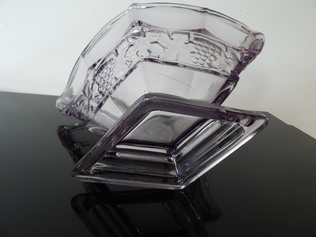 Art Deco Vaas Walther glas, licht paars/mauve, 30/40er jaren, Ophalen of Verzenden