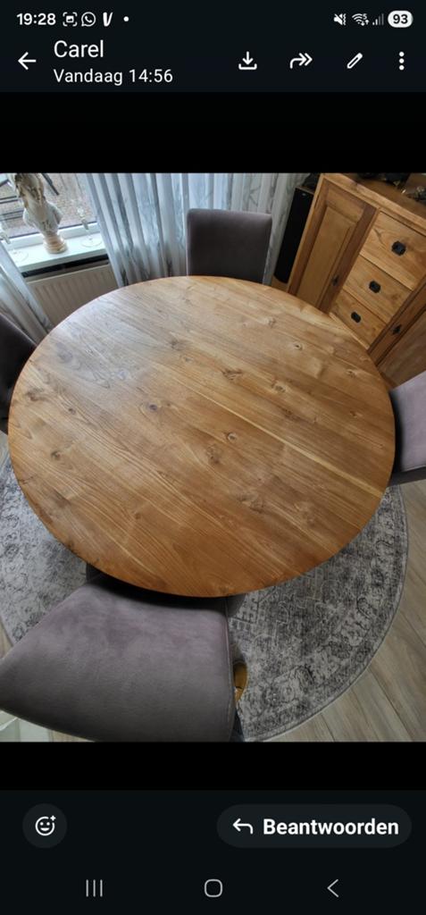 Mooie teak eettafel 150 cm, Ophalen, Zo goed als nieuw, Rechthoekig, 100 tot 150 cm