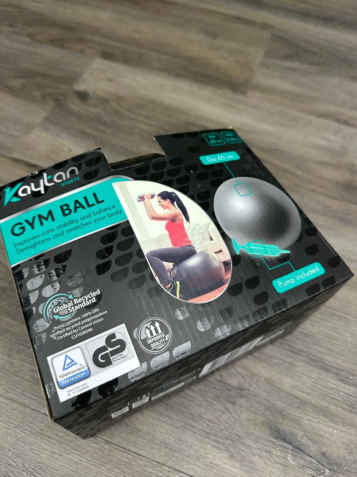 Kaytan Sports Gymbal -- opblaasbaar Nieuw in doos, Ophalen of Verzenden, Nieuw, Buik, Fitnessbal