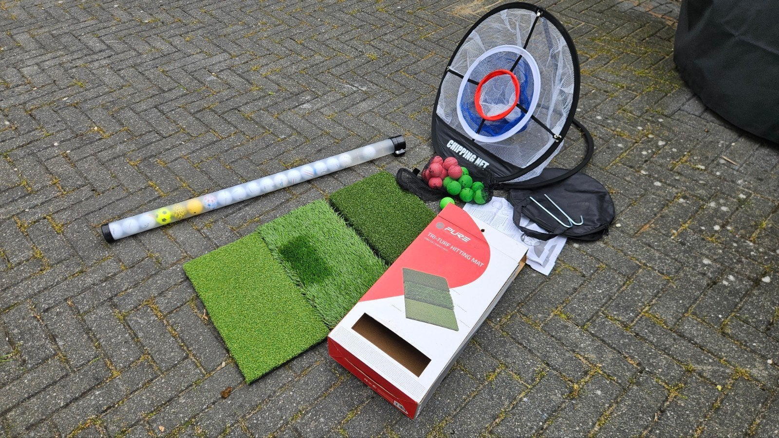 Golf oefenset: Chipping net, mat & ballen, Ophalen of Verzenden, Zo goed als nieuw, Overige typen, Overige merken