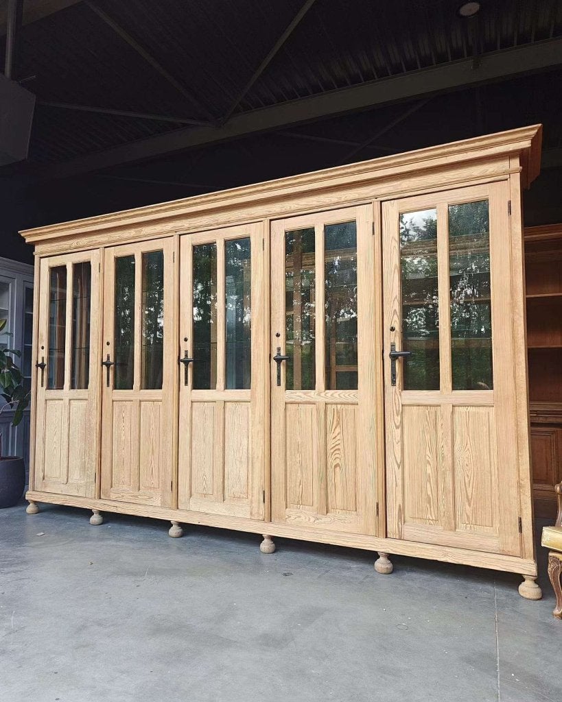 Wauw! Geweldige antieke wandkast 379cm | Oud grenen  #4919, Ophalen of Verzenden