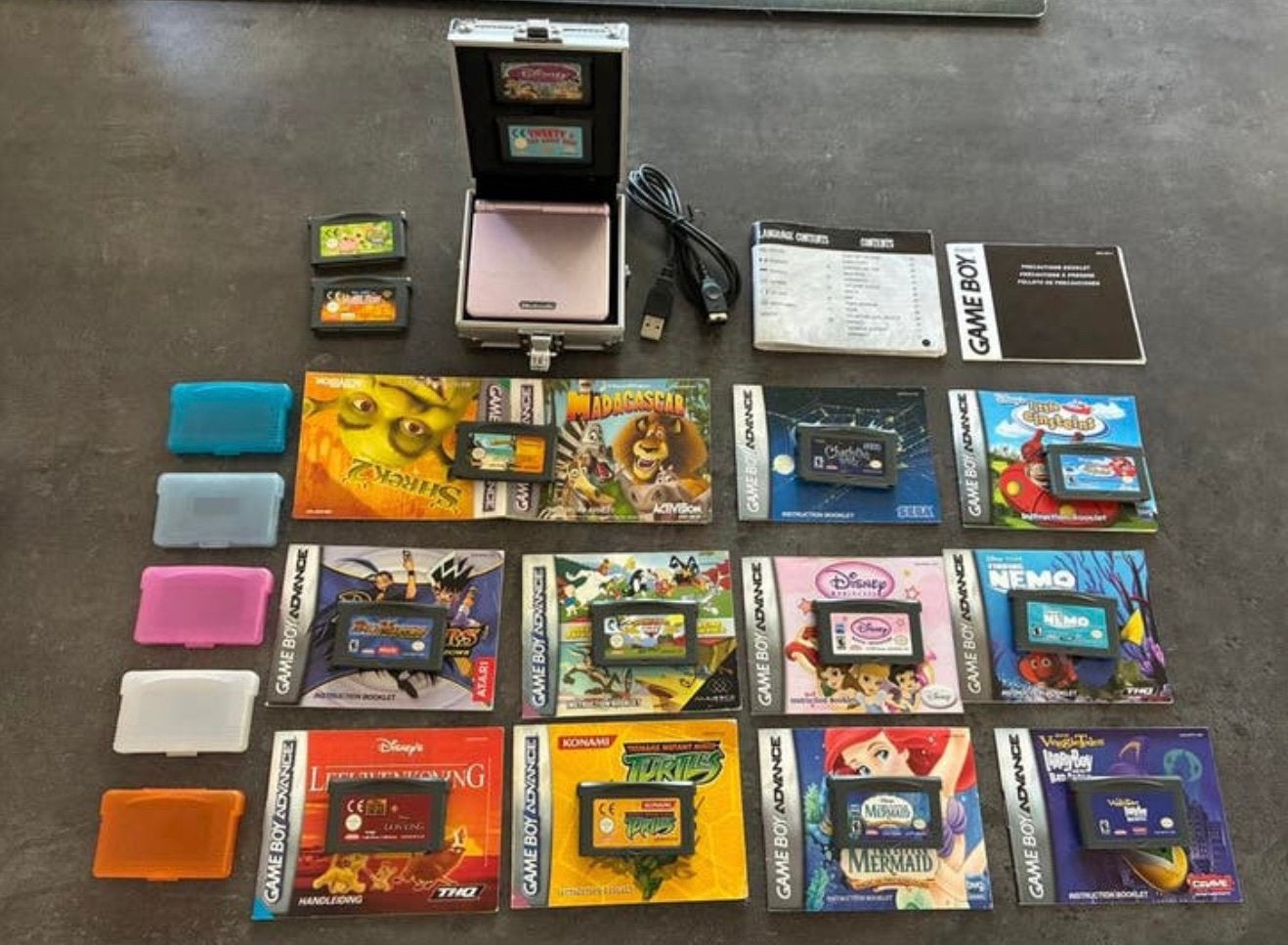 Gameboy advance sp +lcd + Accessoires en games, Ophalen of Verzenden, Zo goed als nieuw, Game Boy Advance SP