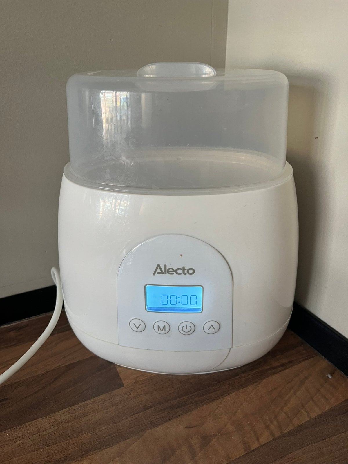Dubbele flessenwarmer - Alecto, Ophalen, Zo goed als nieuw, Flessen- of potjesverwarmer