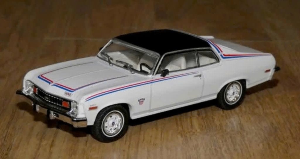 Chevrolet Nova Spirit of America 1974 1/43 American cars 112, Hobby en Vrije tijd, Modelauto's | 1:43, Verzenden, Nieuw, Auto