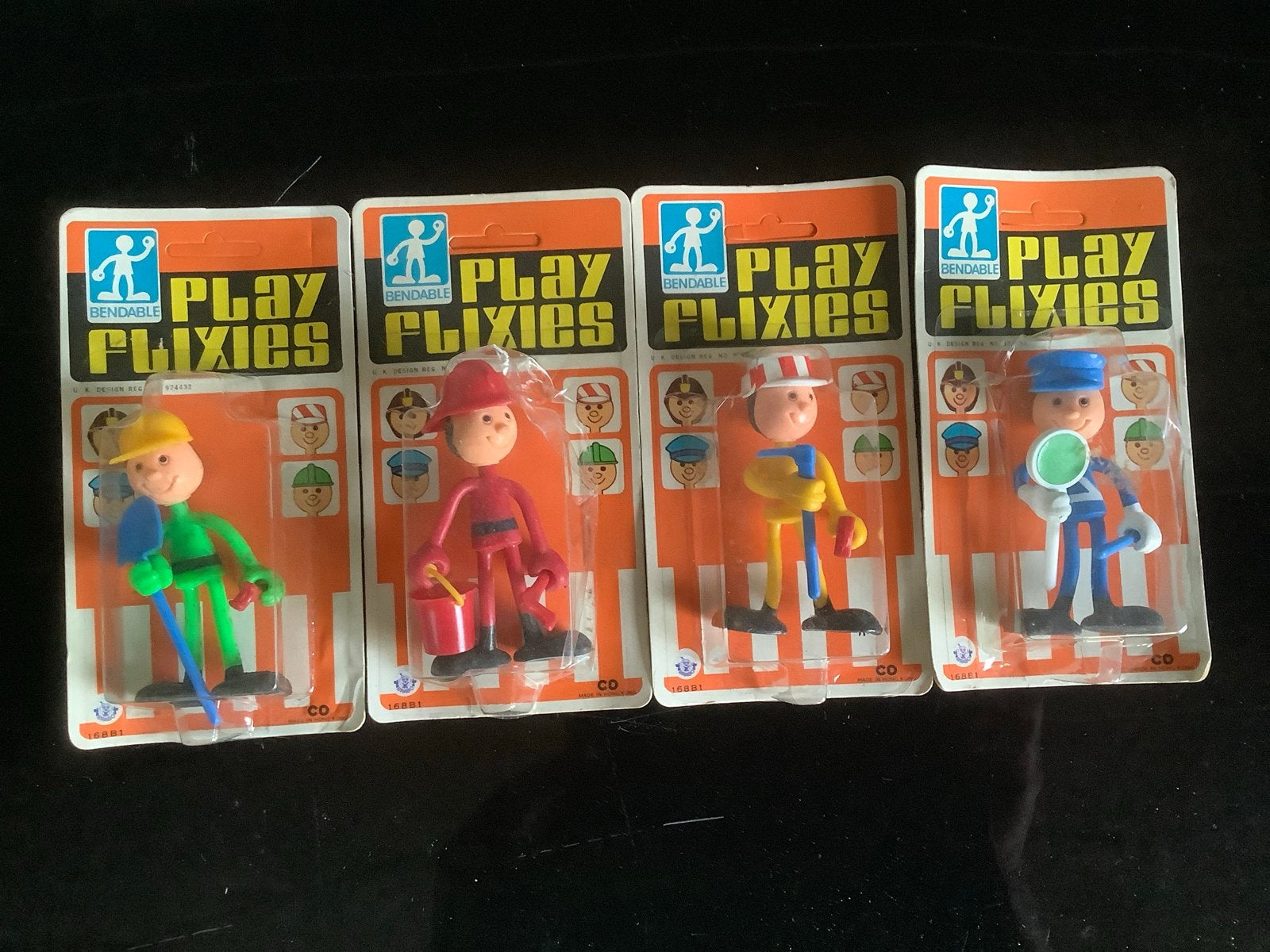 Vintage Play Flixies buigbare figuren - set van 4, Ophalen of Verzenden, Nieuw
