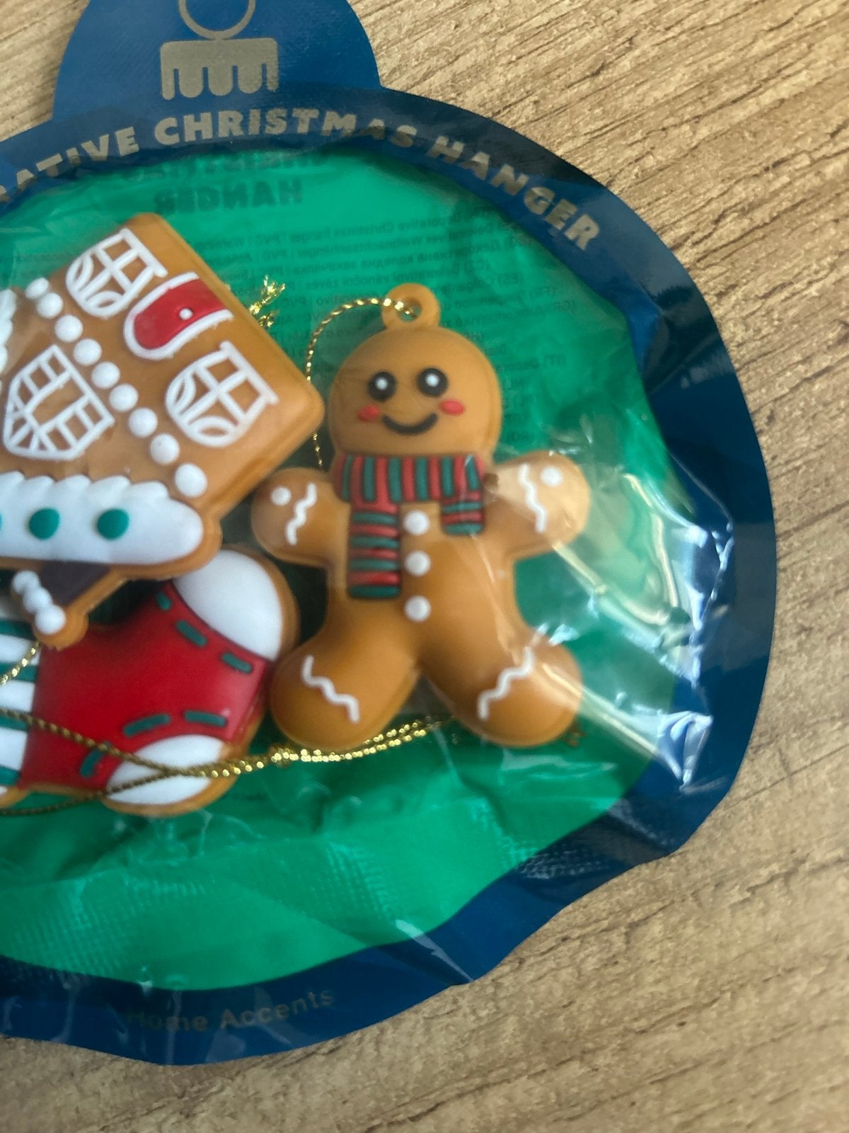 Kerstbal hangers sok gingerbread man snoephuisje, Diversen, Kerst, Ophalen of Verzenden