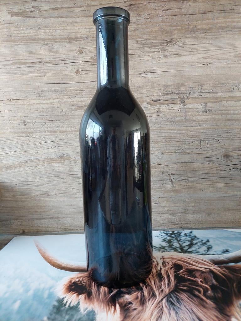 Zware blauwe glazen vaas, Ophalen, Blauw, Minder dan 50 cm, Glas