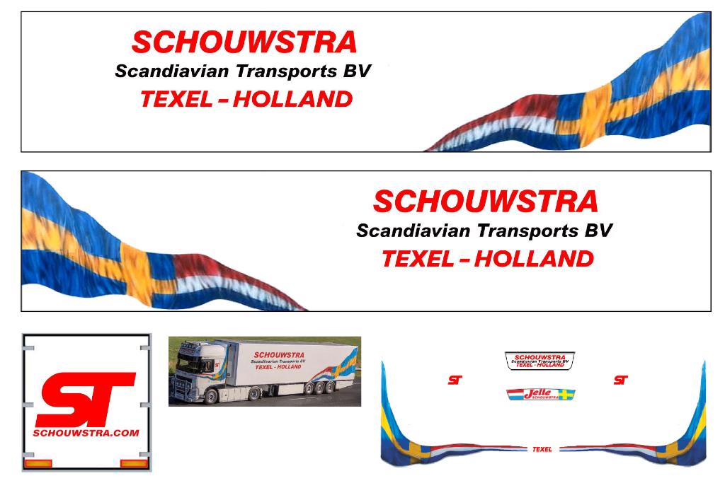 Vrachtauto decal 1:50 Jelle Schouwstra Texel ( type 2 ), Verzenden, Nieuw, Bus of Vrachtwagen, Overige merken