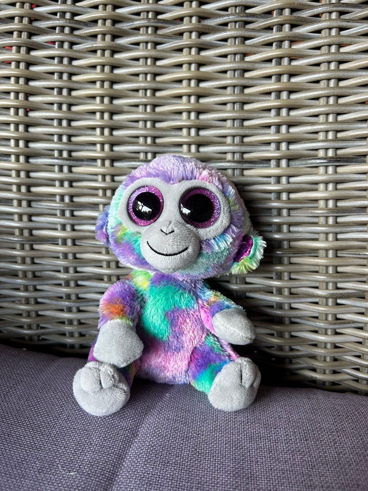 Ty Beanie Boos Aapje Kleurrijk, Overige karakters, Ophalen of Verzenden, Middelgroot (20 tot 80 cm), Meerkleurig