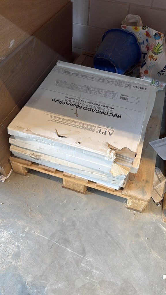 Restpartij keramische tegels 60x60 taupe | 11,52 m² | €165, Ophalen, 60 cm of meer, Nieuw, 10 m² of meer