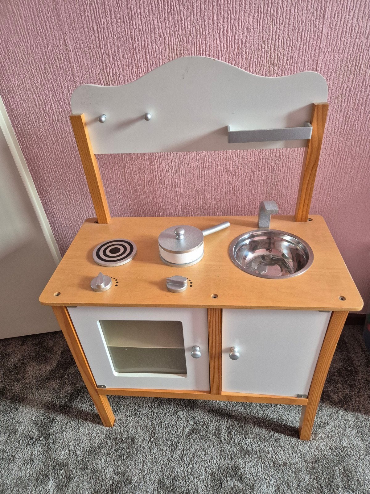 Houten kinderkeuken met accessoire, Ophalen, Gebruikt, Hout, Speelkeuken