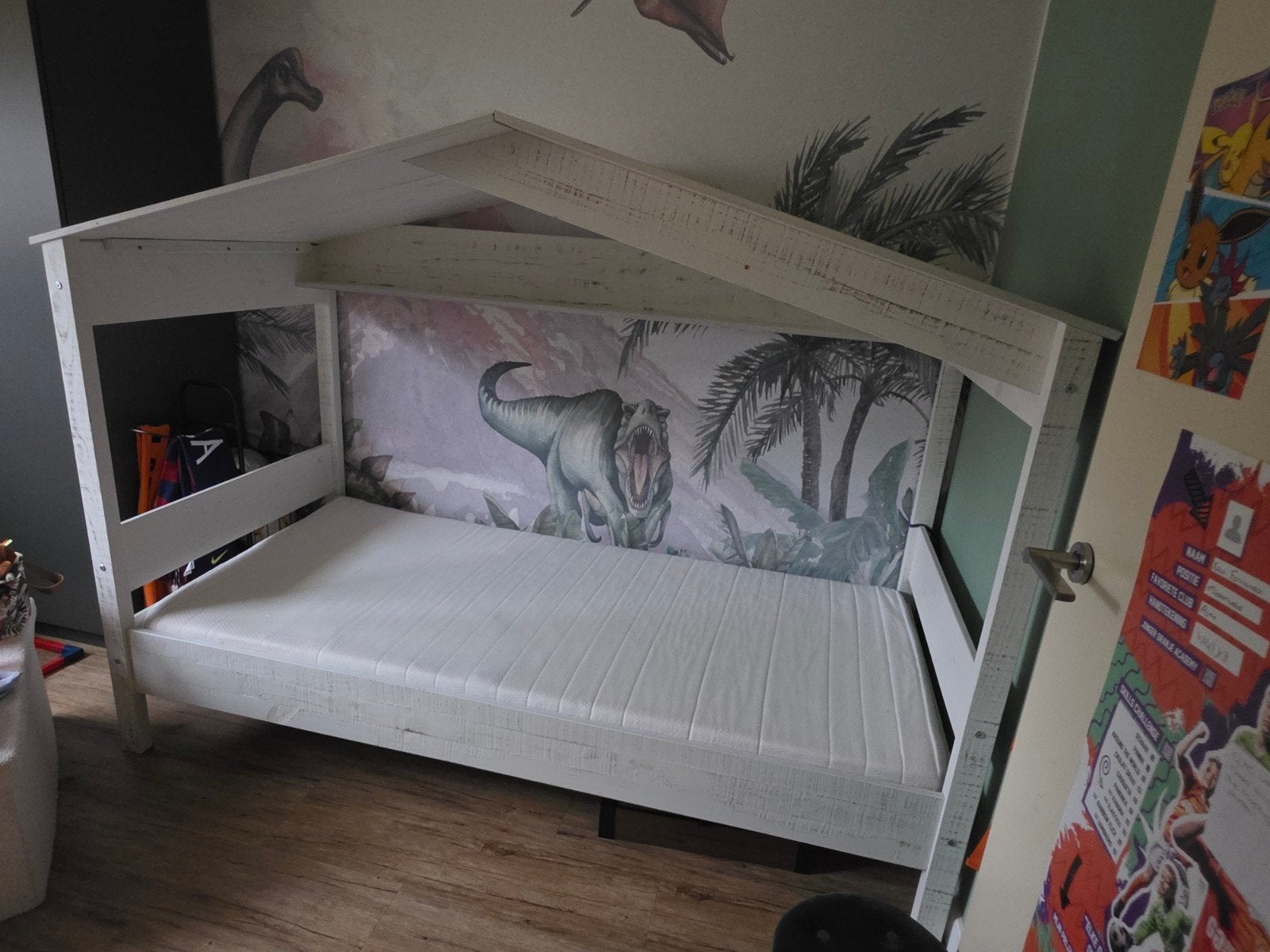 Bedhuisje voor kinderen - Wit hout, Ophalen, Gebruikt, 90 cm, Eenpersoons