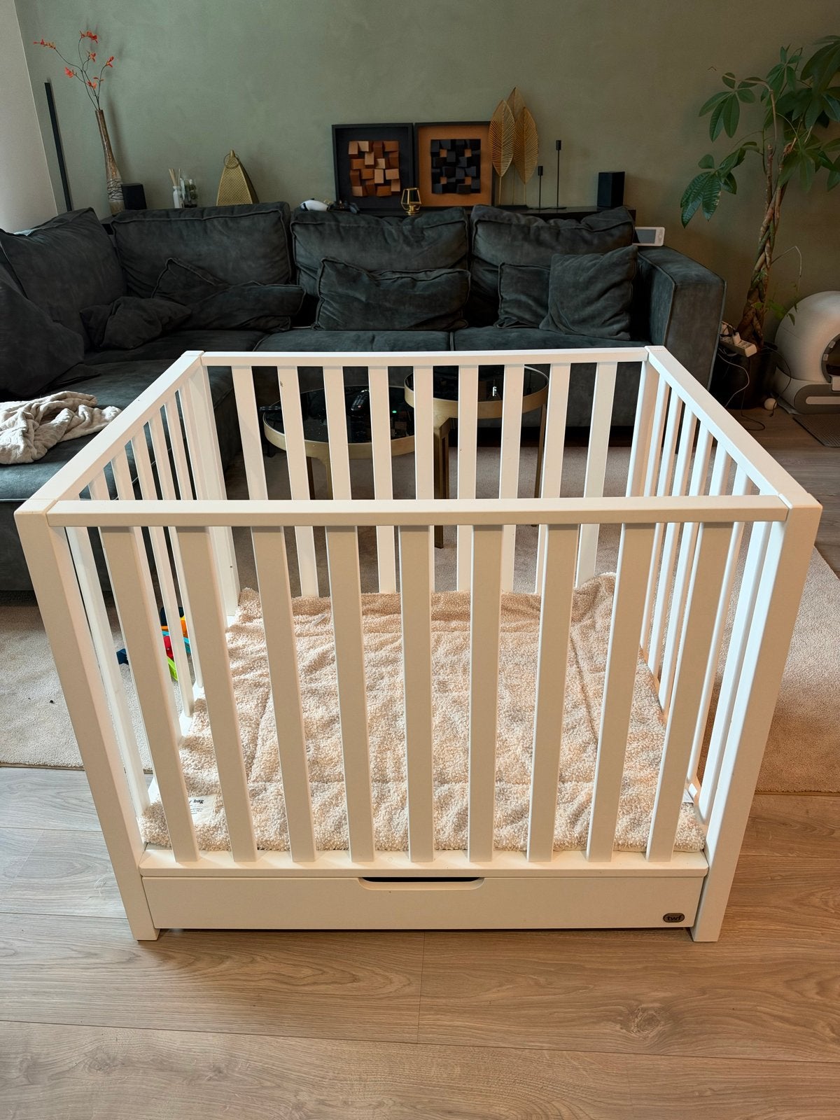 TWF Box Sam Wit met Lade - Zo goed als nieuw, Kinderen en Baby's, Ophalen, Zo goed als nieuw, Rechthoekig, Lade