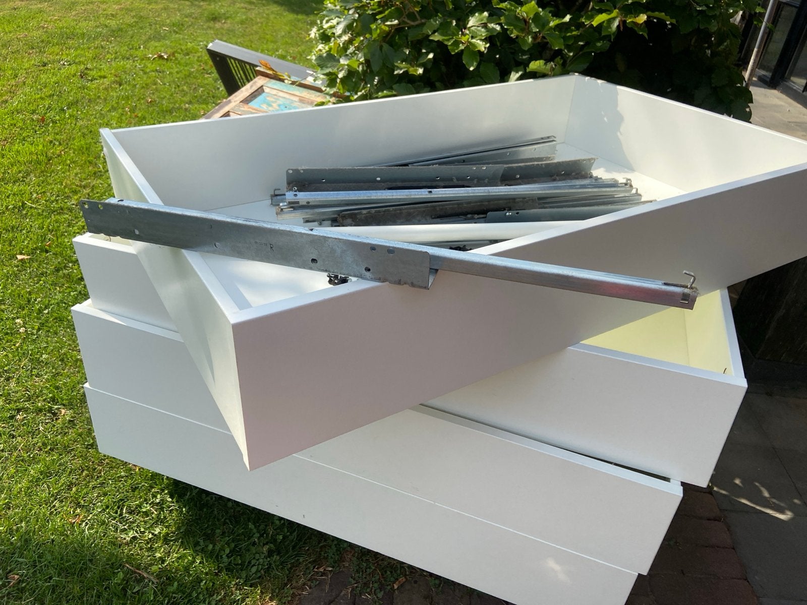 Witte ikea lades voor pax kast met metalen rails - 6 stuks, Ophalen, Gebruikt, 50 tot 100 cm, 3 of 4 laden