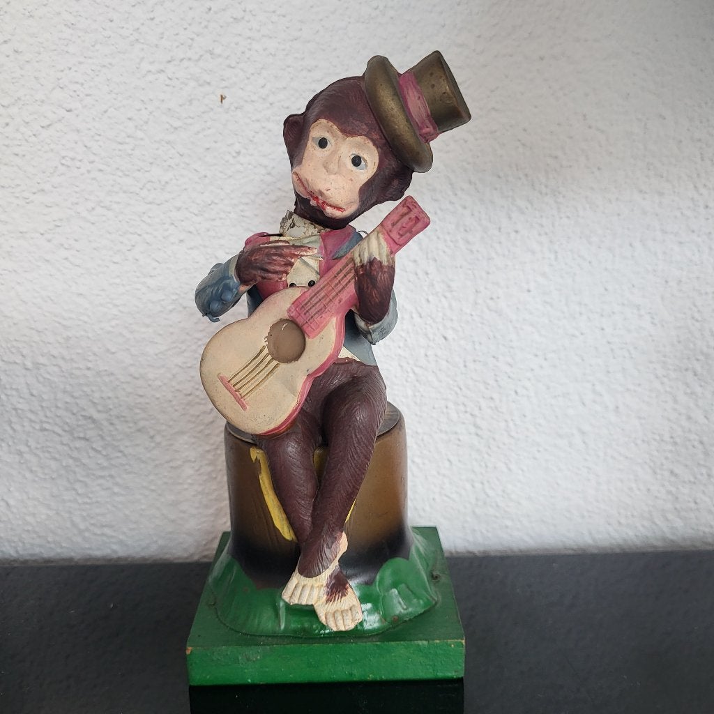 Oud celluloid aapje met gitaar japan, Ophalen of Verzenden