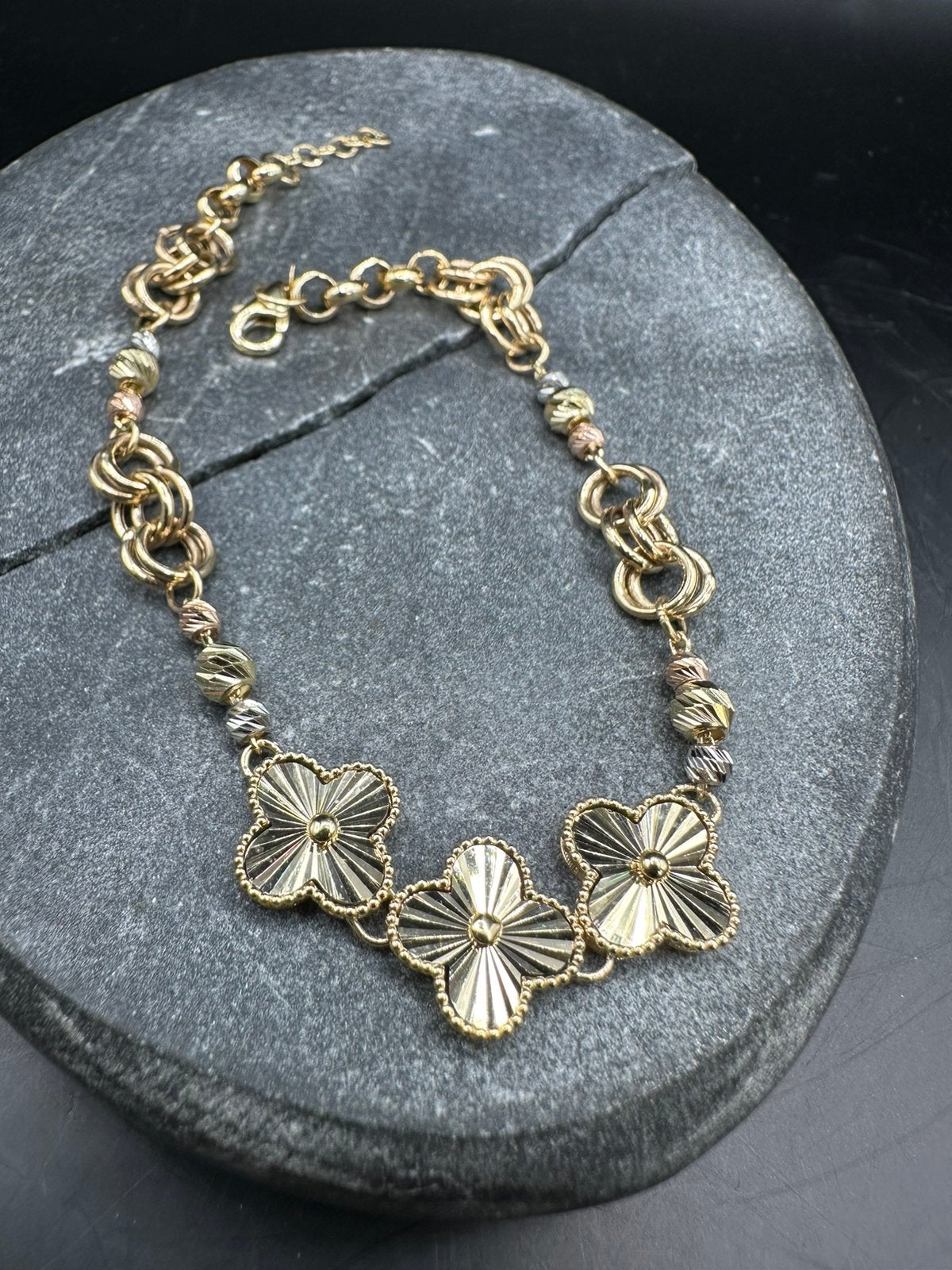 14k klaver armband, Ophalen of Verzenden, Nieuw, Goud