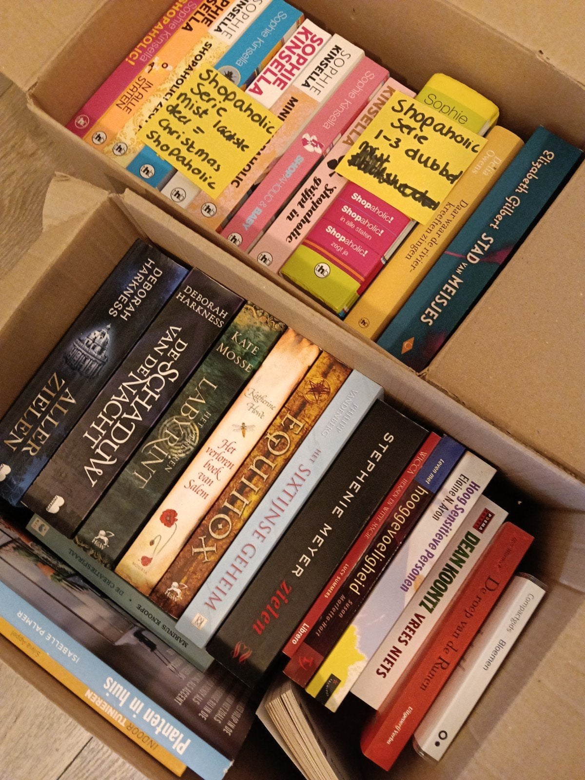 Twee dozen boeken, Ophalen, Gelezen, Verschillende onderwerpen