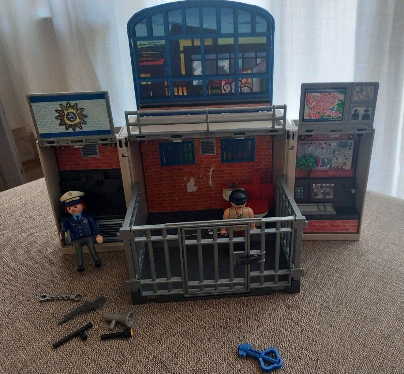 Playmobil politiebureau 5421, Gebruikt, Gebouw, Complete set, Ophalen of Verzenden