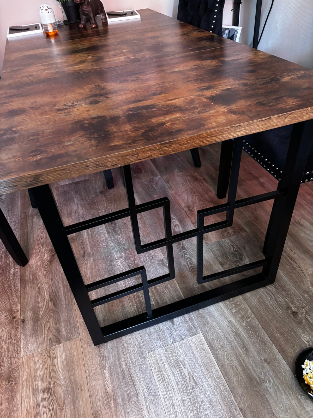 Eettafel met stoelen., Huis en Inrichting, Tafels | Eettafels, Ophalen, 50 tot 100 cm, Zo goed als nieuw, 150 tot 200 cm