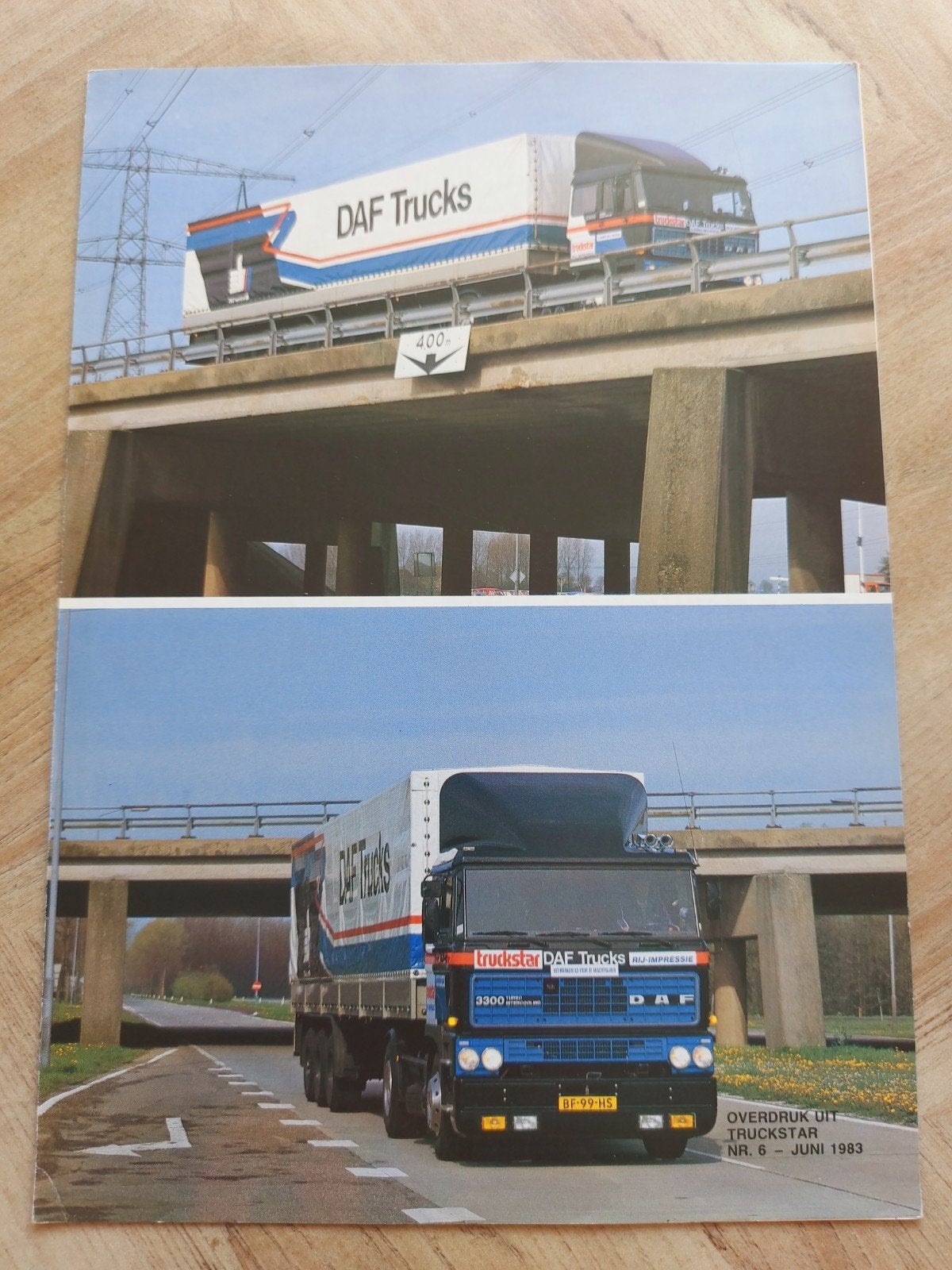 Daf 3300 rij impressie folder overdruk truckstar 1983, Ophalen of Verzenden, Zo goed als nieuw, Overige merken