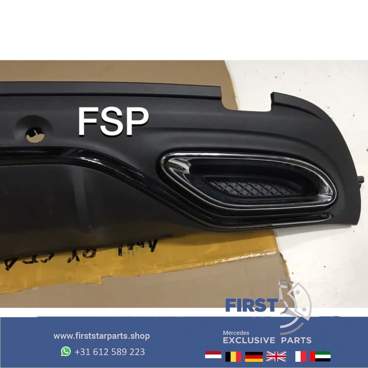 W205 S205 AMG Diffuser + uitlaat sierstukken Mercedes C Klas, Gebruikt, -, Ophalen of Verzenden, -