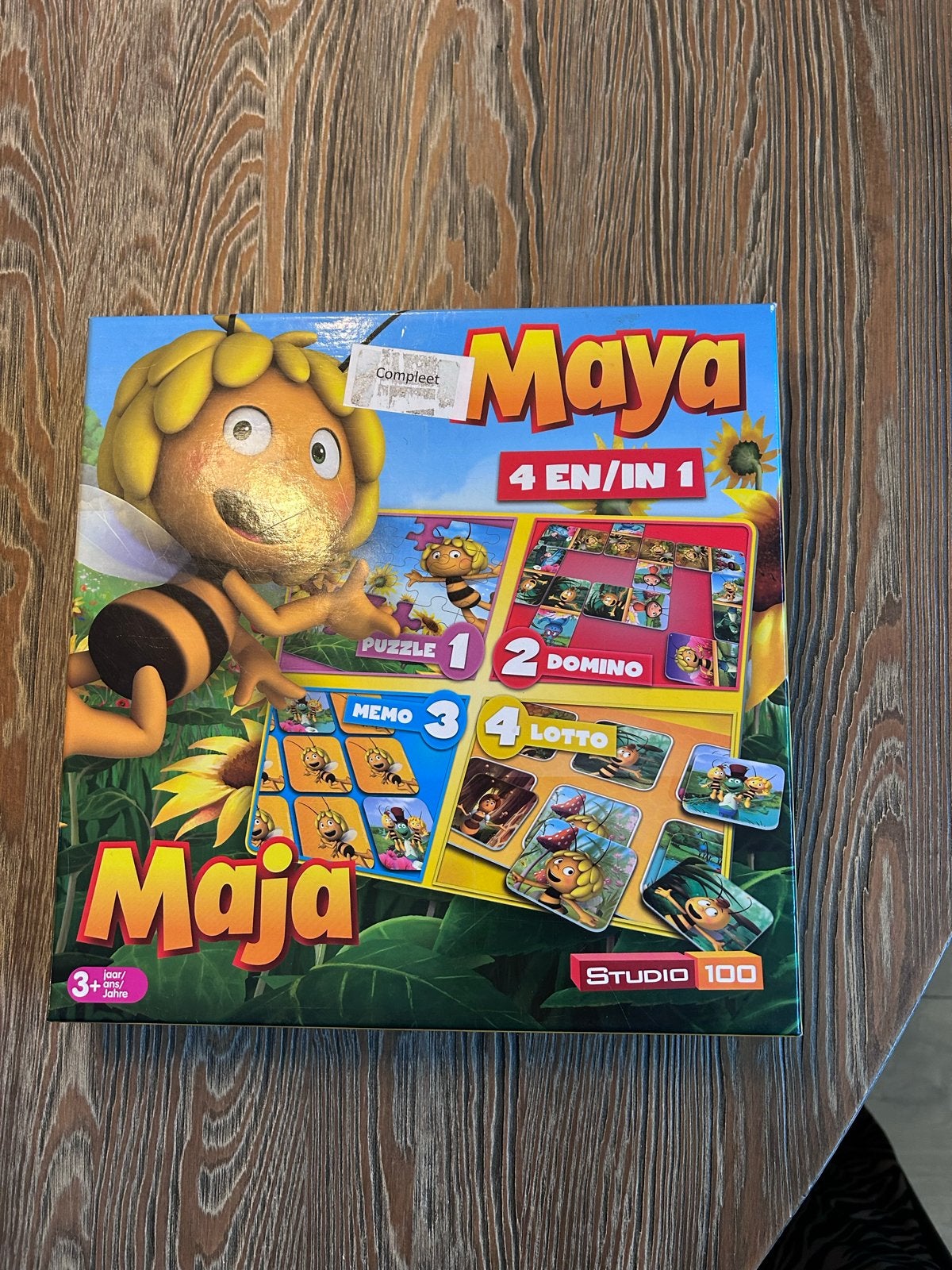 Maya de Bij 4-in-1 Spellenpakket: Puzzel, Domino, Memo, Lott, Ophalen of Verzenden, Gebruikt, 4 tot 6 jaar
