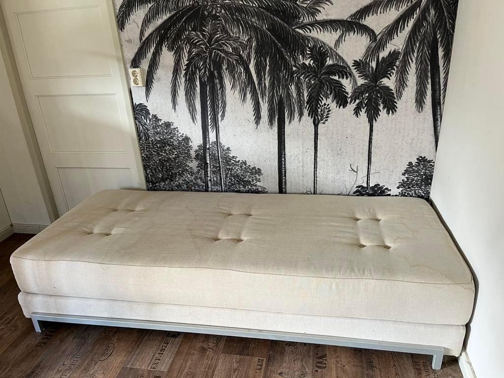 Daybed beige, Ophalen, Gebruikt, 90 cm, Eenpersoons