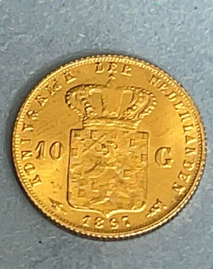 Gouden tientje copy, Ophalen of Verzenden, Koningin Wilhelmina, 10 gulden