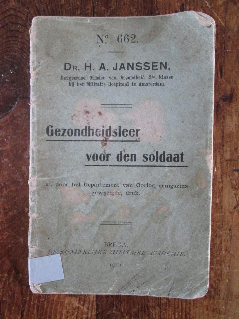 Gezondheidsleer voor den Soldaat 2e druk 1911 KMA  medisch, Ophalen of Verzenden, Landmacht, Nederland, Boek of Tijdschrift