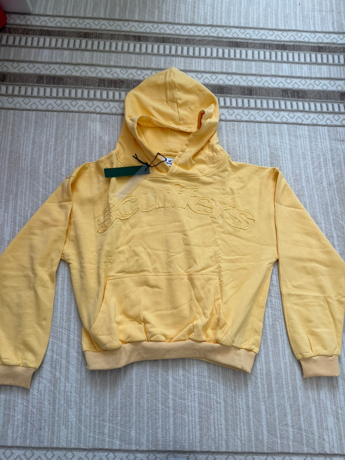 Oversized pastelgele streetwear hoodie – Boxy trui – Maat S, Ophalen of Verzenden, Nieuw, Maat 46 (S) of kleiner, Geel
