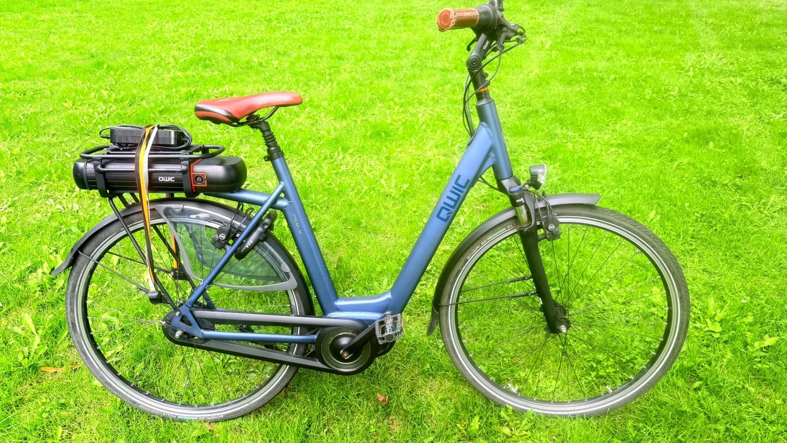 Nette goede unisex damesfiets E-bike Qwic Premium MN7, 61cm, Gebruikt, Velgrem, Versnellingen, 56 cm of meer