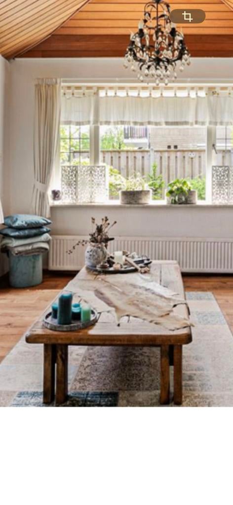 Robuuste Hoffz stijl salontafel, Huis en Inrichting, Ophalen, Gebruikt, 100 tot 150 cm, 50 tot 100 cm