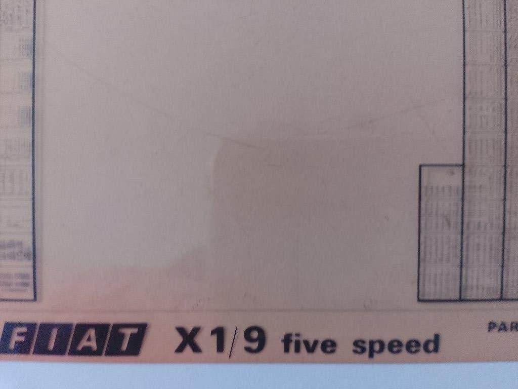 Fiat X1/9 Five speed  dealer Microfiche Onderdelen catalogus, Boeken, Auto's | Boeken, Ophalen of Verzenden, Gelezen, Overige merken