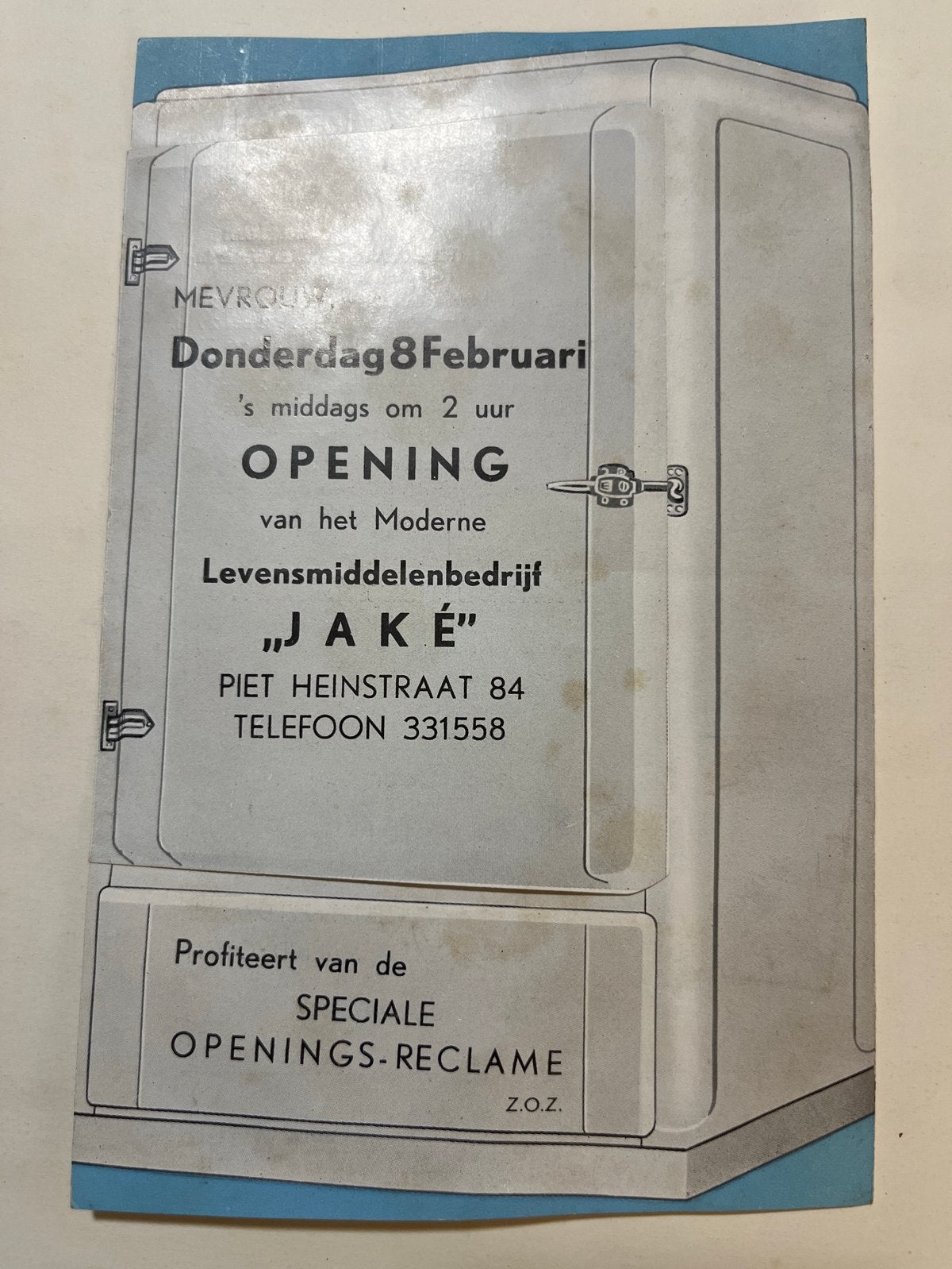 Unieke Oude Ephemera / Papierwaren Jaren '30, Verzamelen, Ophalen of Verzenden, Gebruikt