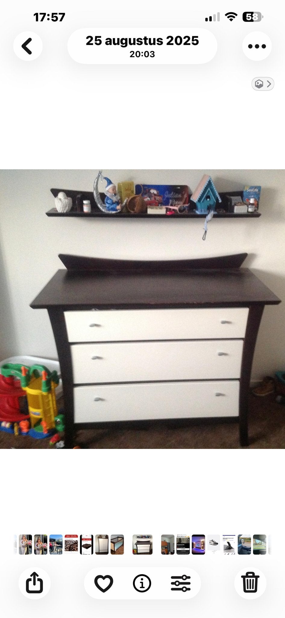 Complete babykamer: ledikant, commode, kledingkast, Ophalen, Gebruikt, Jongetje of Meisje