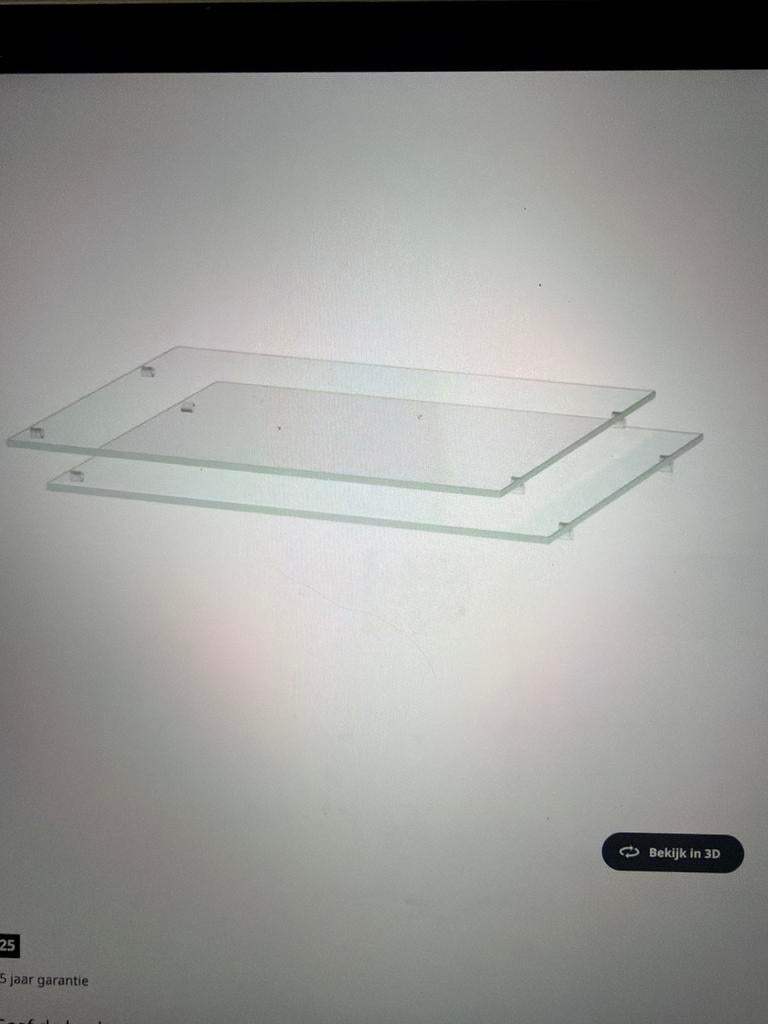 Nieuwe Utrusta glazen plank 40x37 cm voor Ikea Method kast, Huis en Inrichting, Kasten | Overige, Ophalen, Nieuw