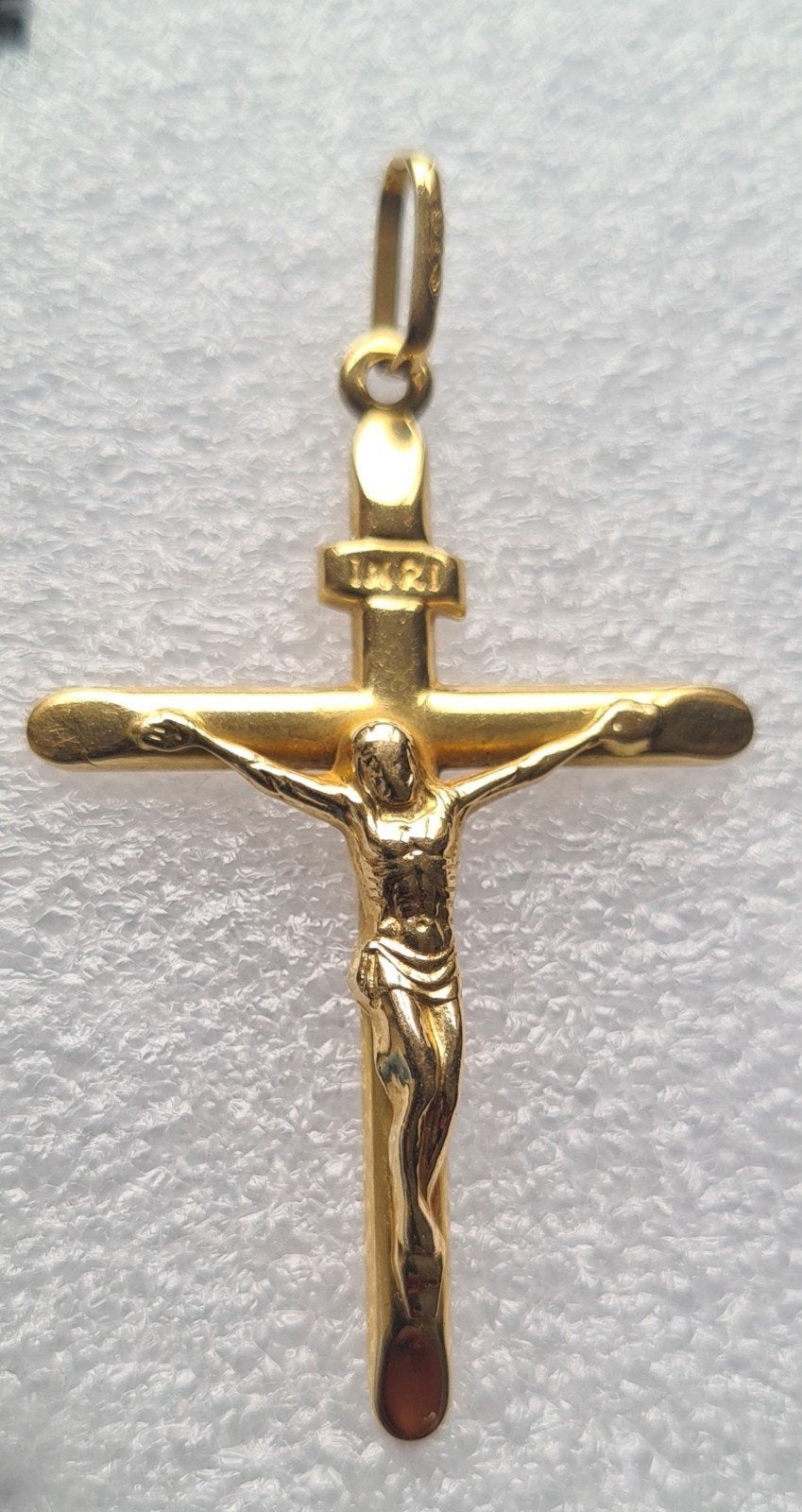 18k 750 groot gouden kruis., Sieraden, Tassen en Uiterlijk, Ophalen of Verzenden, Zo goed als nieuw, Kruis of Symbool, Goud