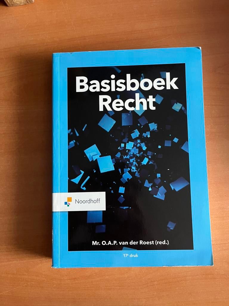 Basisboek Recht – 17e druk, Boeken, Ophalen of Verzenden, Zo goed als nieuw, Economie en Marketing