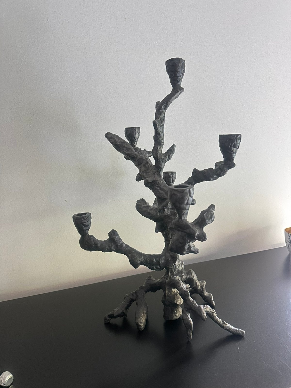 Pols Potten Apple tree graphide kandelaar groot, Huis en Inrichting, Woonaccessoires | Kandelaars en Kaarsen, 53 cm, Nieuw, Ophalen of Verzenden