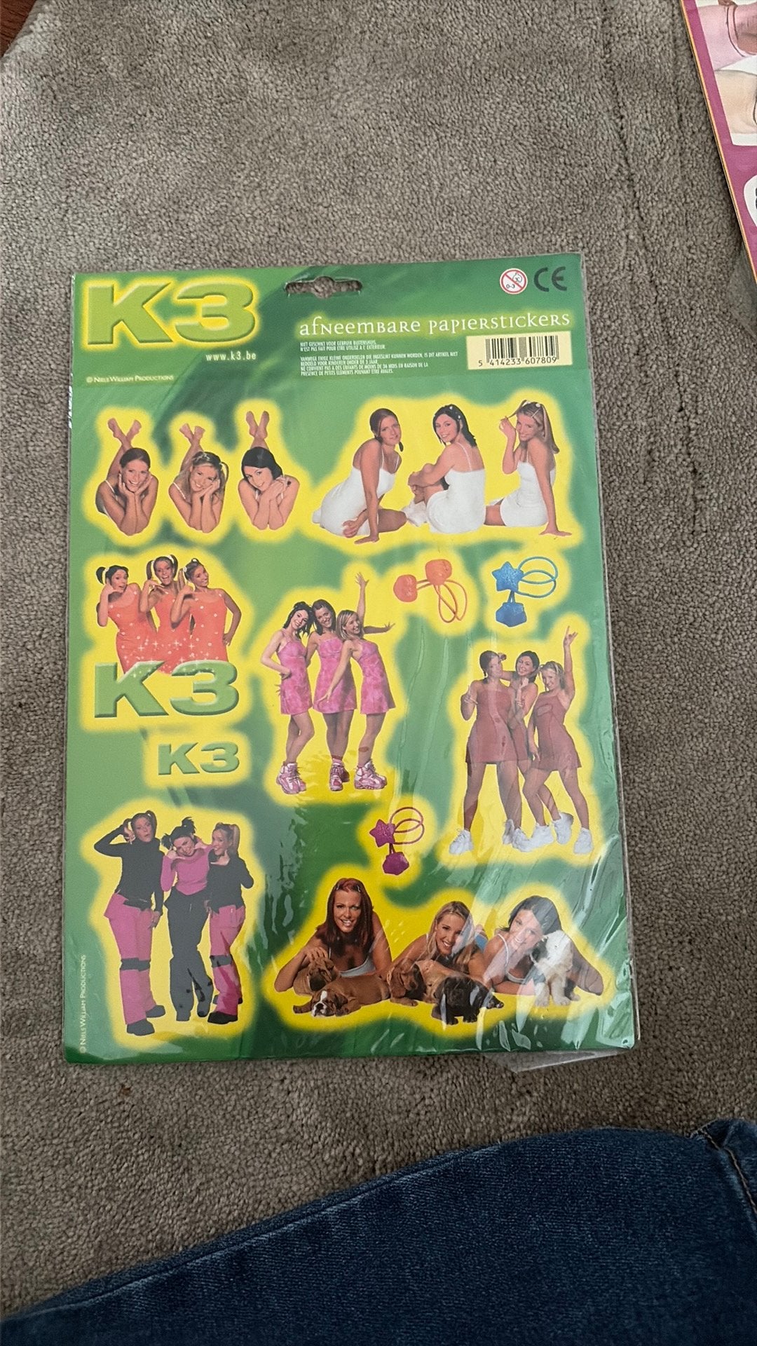 K3 stickervel, Ophalen of Verzenden