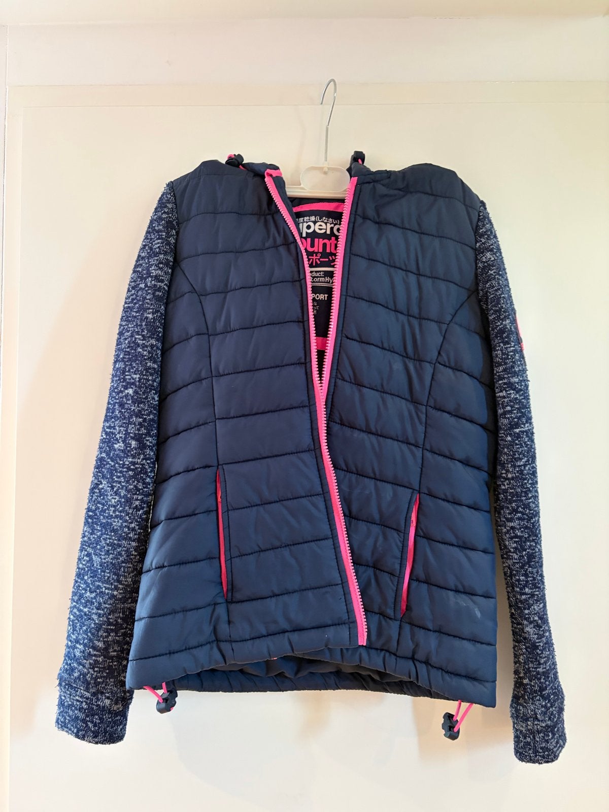 Superdry Ziphood Dames Jas - Maat XS, Ophalen of Verzenden, Zo goed als nieuw, Maat 34 (XS) of kleiner, Blauw