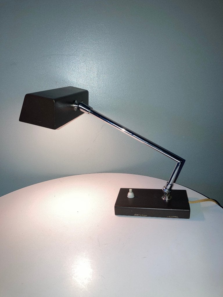 Vintage design tafellamp; Heca Edam, Bureaulamp, Gebruikt, E14 (klein), Ophalen of Verzenden
