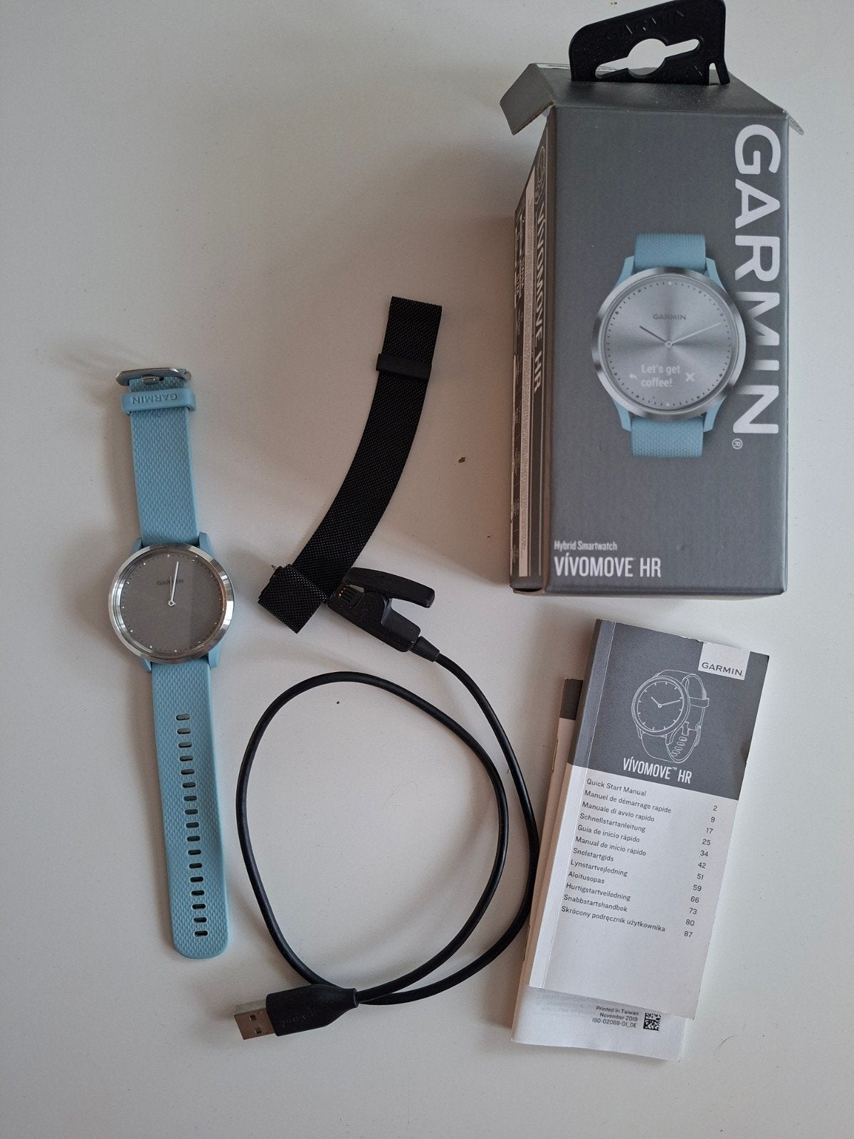 Garmin Vivomove HR Dames Smartwatch, Gebruikt, Blauw, Garmin, IOS