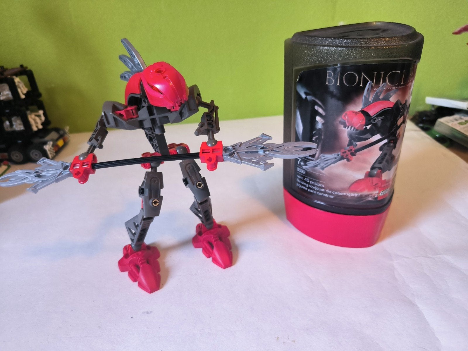 Lego Bionicle Rahkshi Turahk 8592 - Compleet met bus, Ophalen of Verzenden, Gebruikt