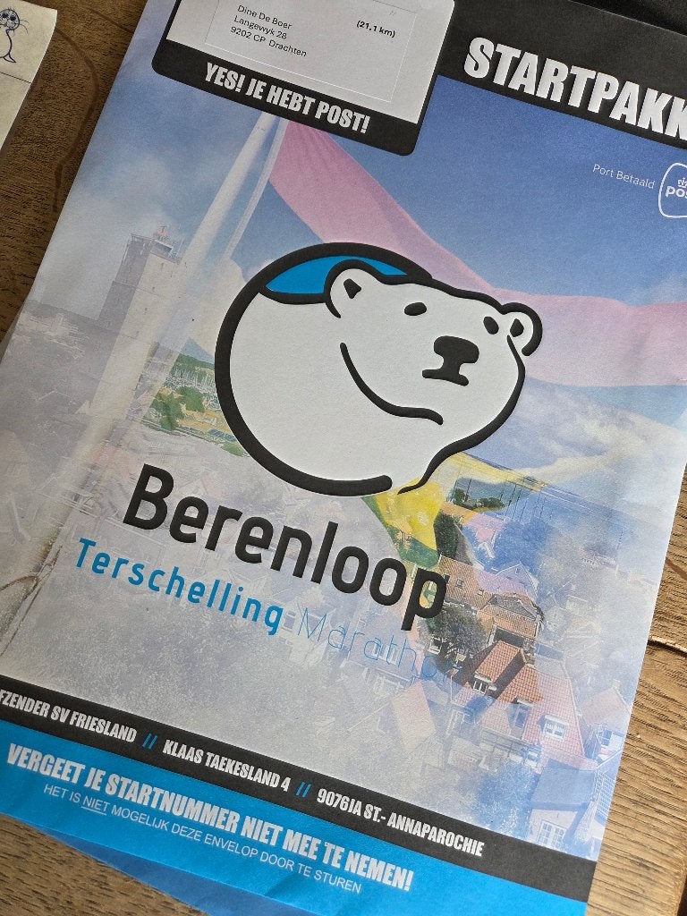 Startbewijs Bereloop Halve Marathon, Overige merken, Overige typen, Nieuw, Ophalen of Verzenden