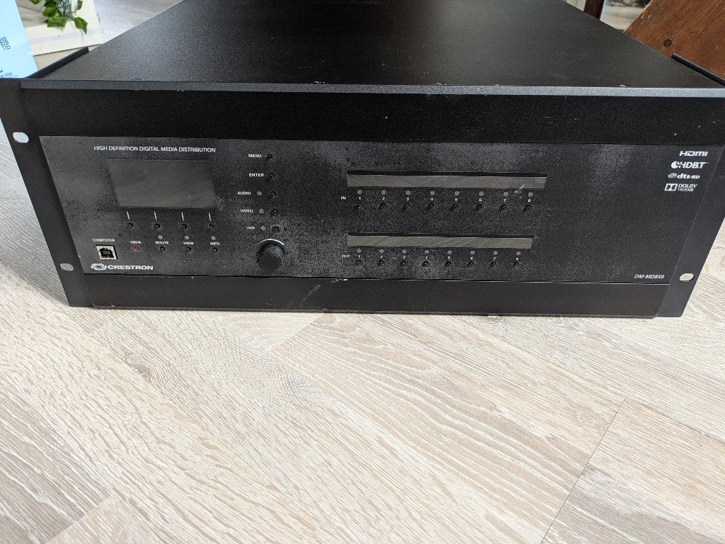 Crestron DM-MD8X8 8x8 4K Matrix Switcher + 7 modules, Ophalen of Verzenden, Gebruikt