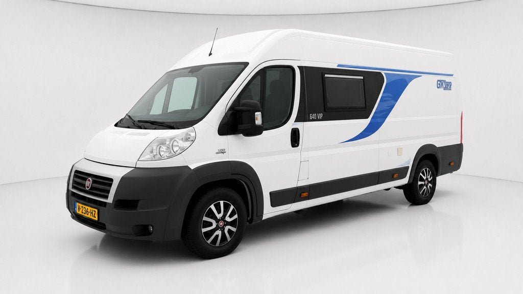Fiat DUCATO 640 vip AIRCO -NW distributie - Fietsendrager, Caravans en Kamperen, Tot en met 2, Bedrijf, Elektrische ramen, Airconditioning